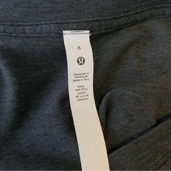 Lululemon Side Tie V-neck Shirt Top Gray Black Size 8 NWOT - Picture 8 of 10